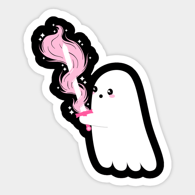 Ghost Sword Sticker by Kimberly Sterling